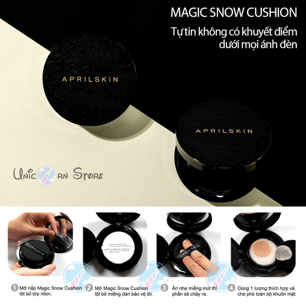 Phấn Nước April Skin Magic Snow Cushion Galaxy Triple Cover Edition SPF50+ PA+++ 15g