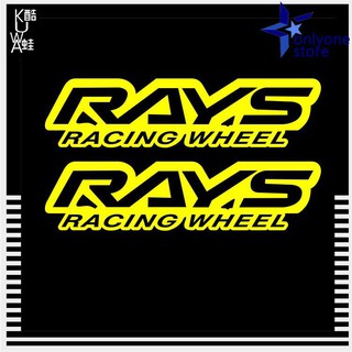Decal Chữ "Rays Rays" Dán Trang Trí Xe Ô Tô