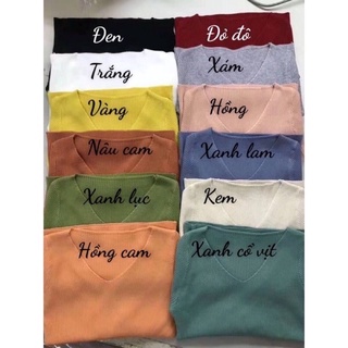 💥Áo len cổ tim nhiều màu cho nữ