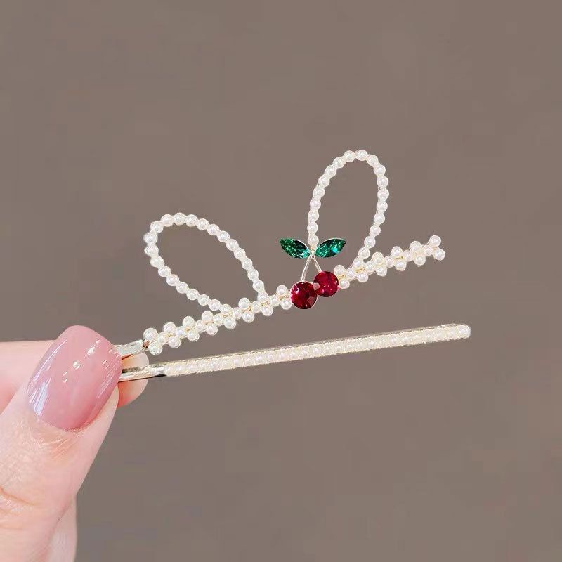 Kathy's Shop - Set kẹp tóc mái thời trang đính đá và hạt châu xinh xắn