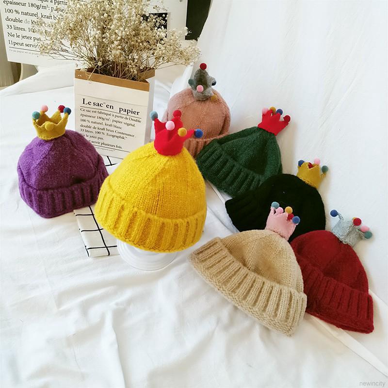 Nón đan len giữ ấm phong cách Hàn Quốc dễ thương cho bé