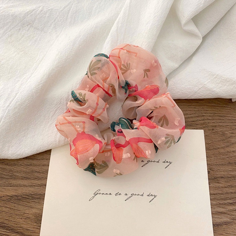 Dây buộc tóc vải chiffon vải hoa dễ thương xinh xắn