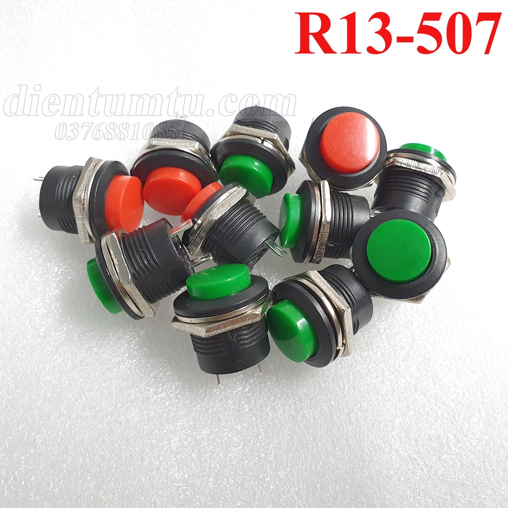Nút Nhấn Nhả 16mm (R13-507) - Nút Đề - Nút Reset