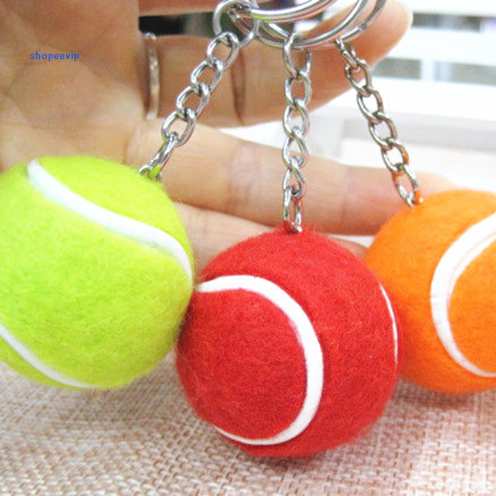 Móc khóa trang trí hình vợt tennis màu trong suốt