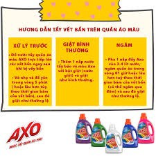 COMBO 2 túi Nước Tẩy Quần Áo Axo Hương Hoa Anh Đào túi 400ml X2 tiện lợi tiết kiệm