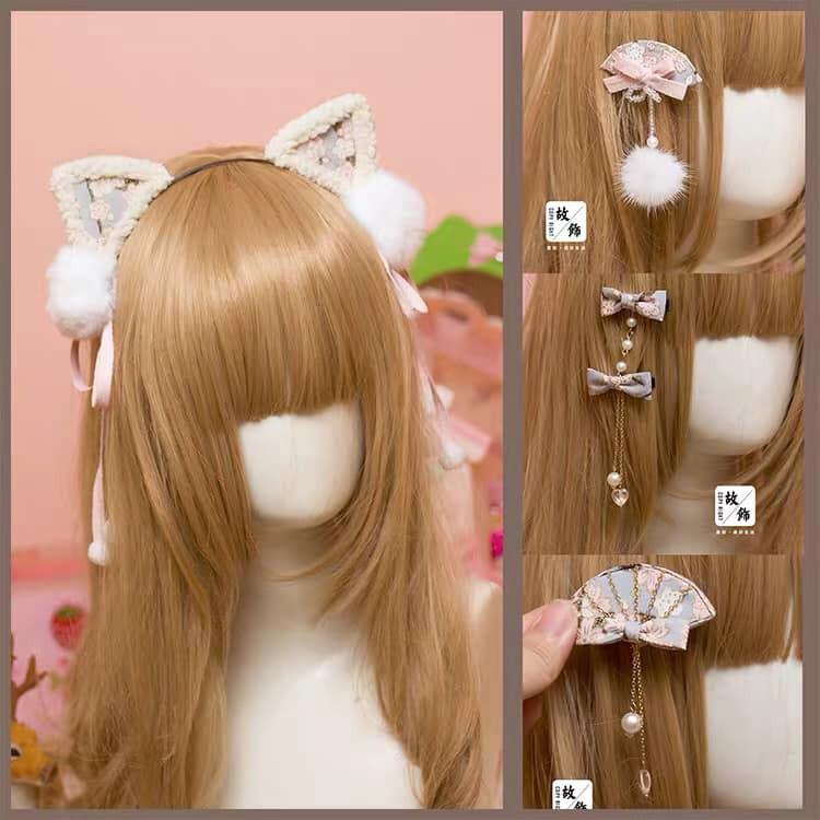 kẹp tóc lolita và kimono