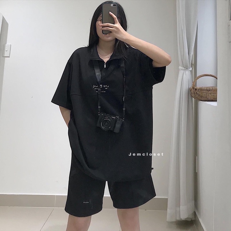 SET Quần và Áo POLO khoá cổ Chất cotton unisex (hàng có sẵn) | BigBuy360 - bigbuy360.vn