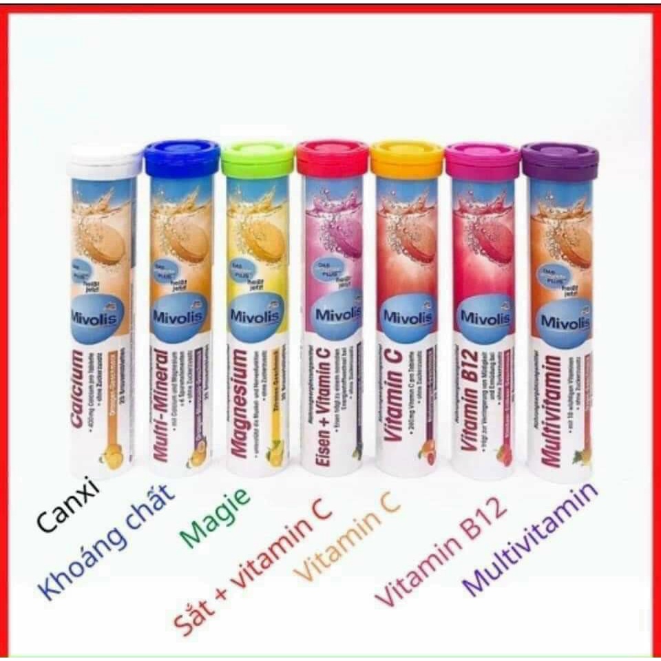 Viên sủi bổ sung vitamin của Đức Zink tăng đề kháng 20 viên nội địa Đức