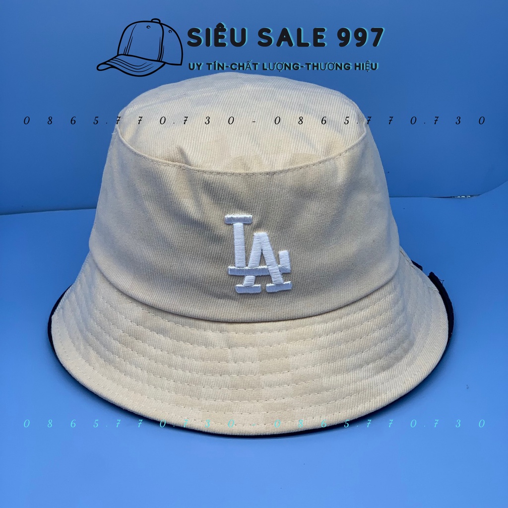 MŨ BUCKET CỤP L-A NHIỀU MÀU HỌA TIẾT CARO THỜI TRANG NAM NỮ PHONG CÁCH HÀN QUỐC