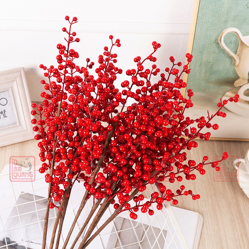 Cành hoa đào đông giả đồ phụ kiện trang trí tết, nhà cửa cao cấp rẻ đẹp đa kích cỡ mang lại may mắn tài lộc