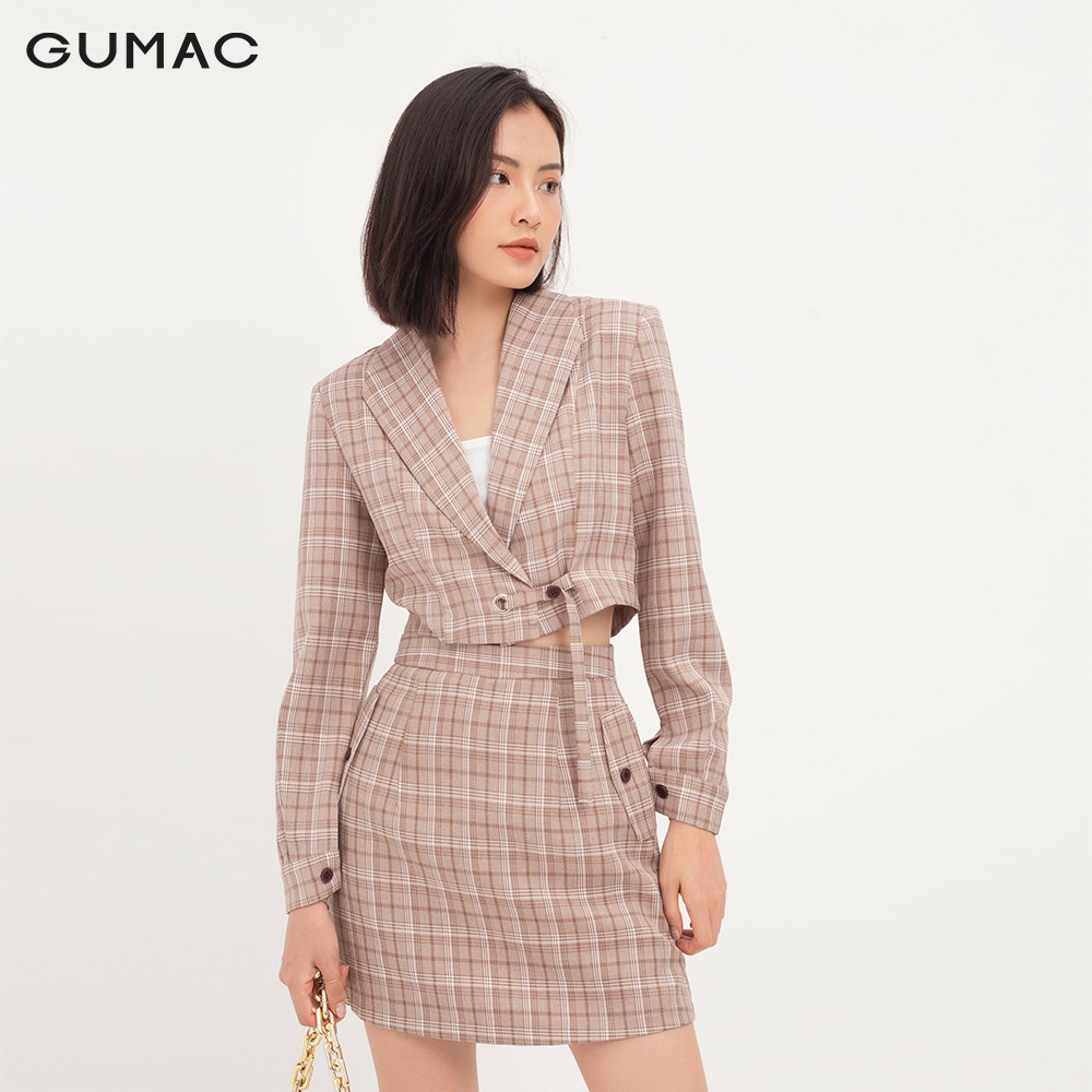 Chân Váy nữ caro nắp túi GUMAC đủ màu, đủ size, dáng chữ A trẻ trung, thanh lịch VA | BigBuy360 - bigbuy360.vn