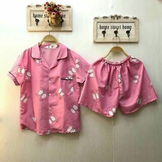 Bộ pizama kate thái cộc