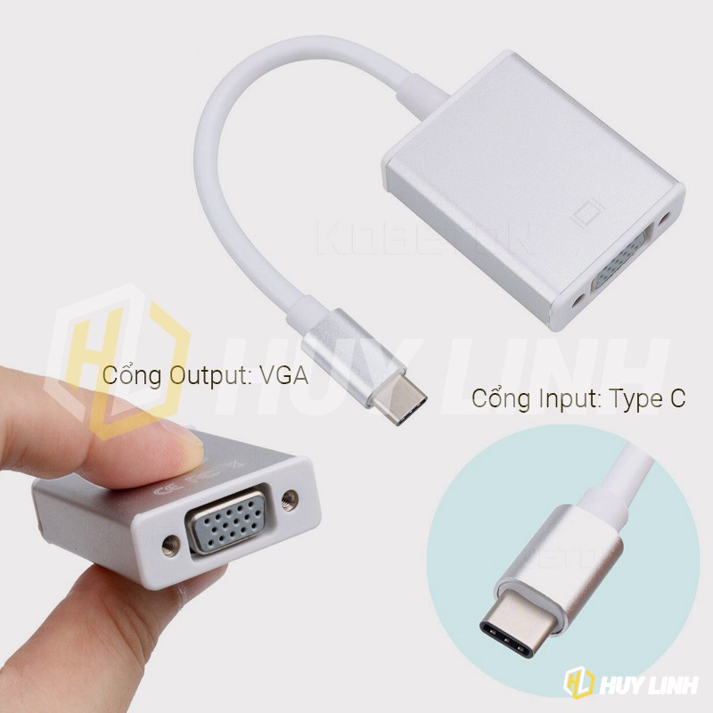 Cáp Chuyển Usb Type C 3.0 To Vga Arigato Đảm Bảo Chất Lượng