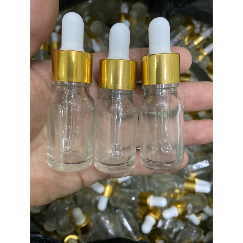 10 lọ chiết serum nắp bóp 10ml trắng