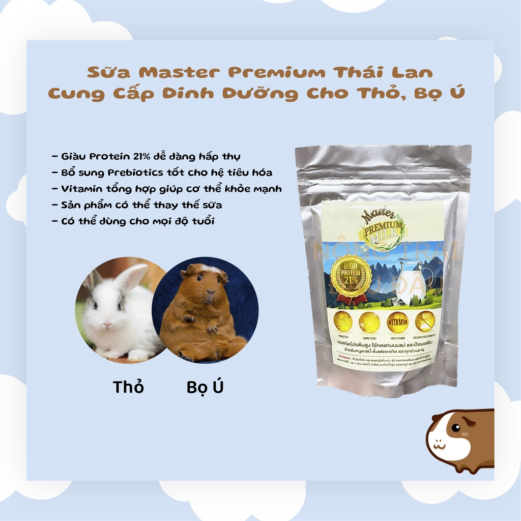 Sữa Master Premium Cung Cấp Dinh Dưỡng Cho Thỏ, Bọ Ú, Chinchilla 100g