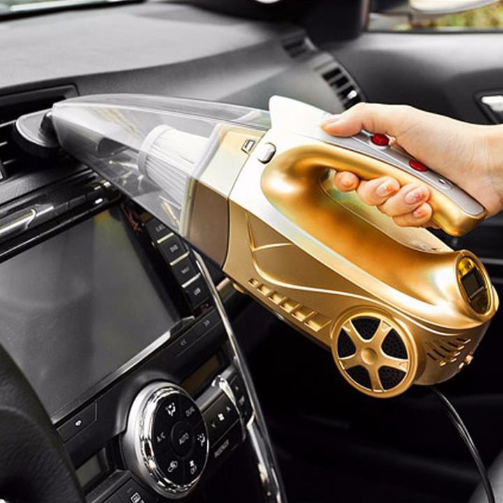 [Nhập mã ELPS204 giảm 10%]Máy Hút Bụi Ô Tô Kiêm Bơm Lốp, Đo Áp Suất Và Đèn Pin Siêu Sáng (Đa Chức Năng)