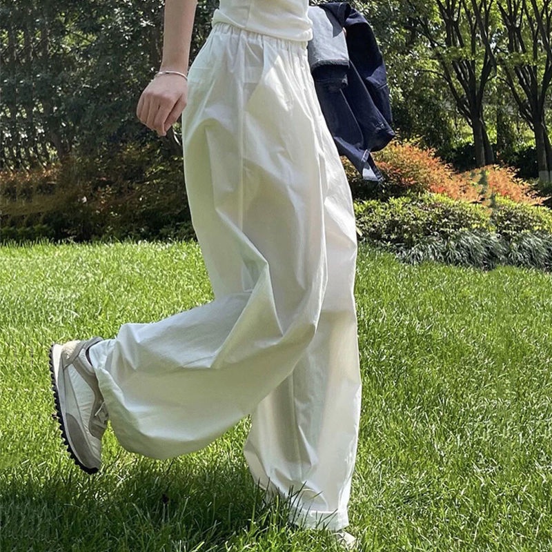 Quần Dài Lưng Cao Ống Rộng Chống Nắng Thời Trang Mùa Hè Phong Cách Nhật Bản Plus Size Cho Nữ