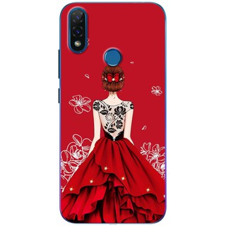 Ốp lưng Vsmart Joy 2 Plus, Joy 3, Joy 4 in hình Cô gái váy đỏ áo đen