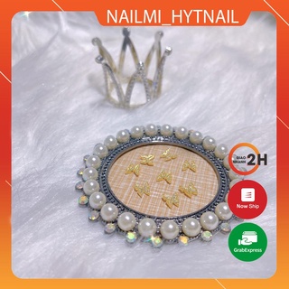 CHARM ĐÁ GẮN MÓNG CAO CẤP #08 /PHỤ KiỆN CHARM KIM LOẠI MẠ VÀNG GẮN ĐÁ TRANG TRÍ MÓNG TAY LẤP LÁNH KIÊU SA