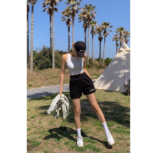 Quần đùi nữ, Quần Short chất nỉ bông dày lưng cao thời trang, hàng sẵn