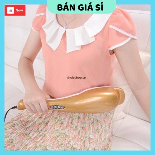 Máy massage 💯 GIÁ VỐN]  Máy massage toàn thân cầm tay cá heo 3 đầu Puli PL-606B linh hoạt với 2 chế độ 4795