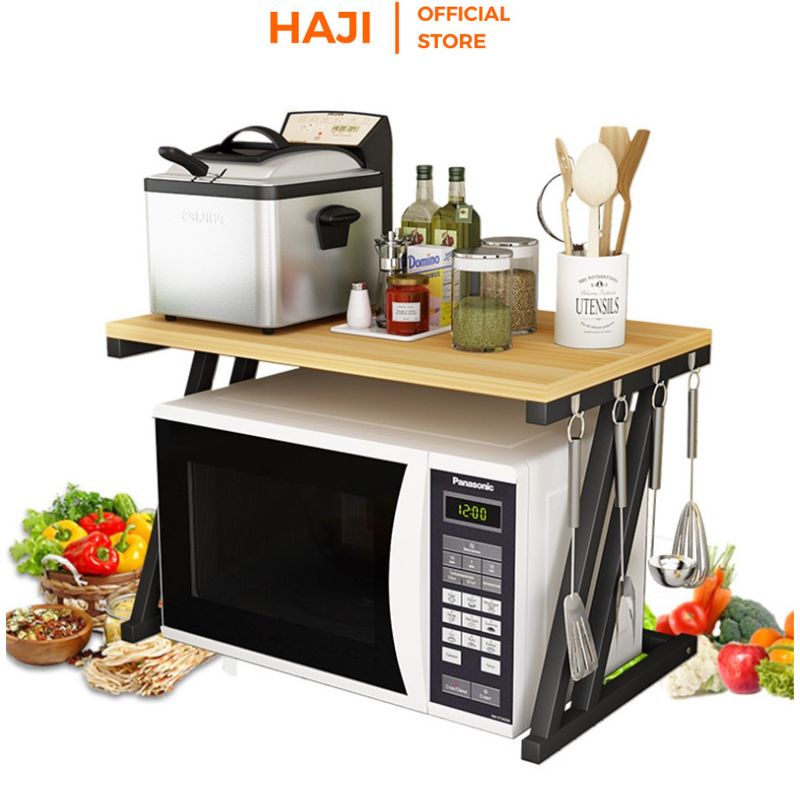 Kệ nhà bếp HAJI 2 Tầng khung sắt hình chữ Z sơn tỉnh điện chống gỉ C52