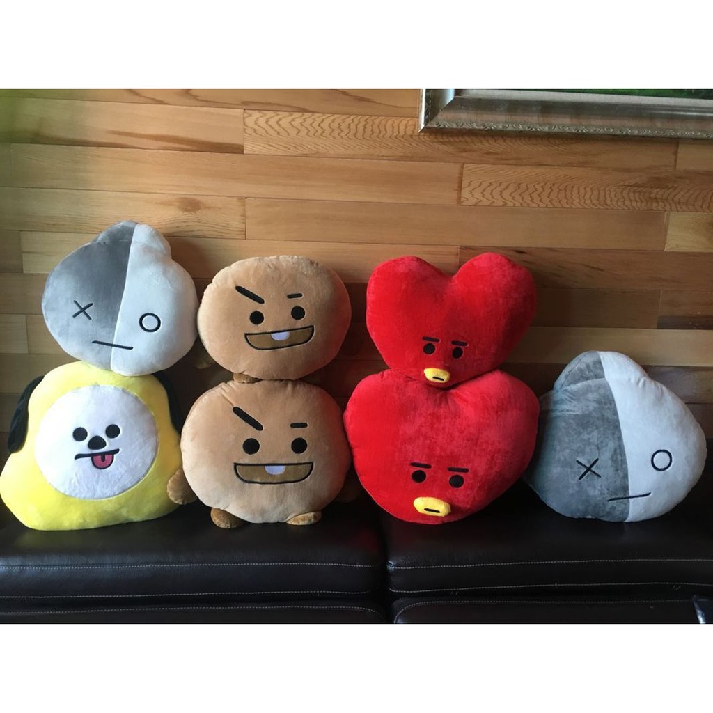 Gối Nhồi Bông Kiểu Dáng Xinh Xắn Dễ Thương BTS BT21 TATA CHIMMY COOKY KOYA