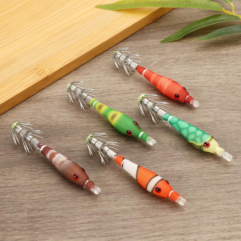 Set 5 Mồi Câu Cá Giả Hình Con Mực Mềm 3.3g 60mm