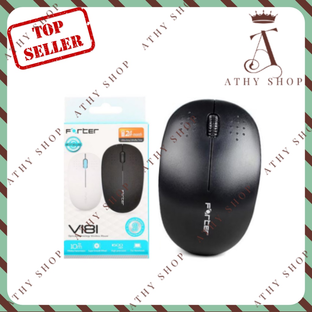 Chuột không dây Forter V181, mouse máy vi tính laptop ko giây, computer mice wireless, hàng đẹp tốt giá rẻ