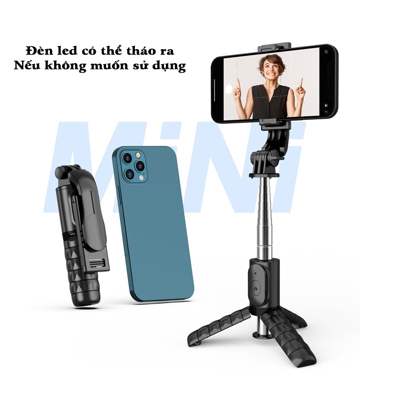 Gậy tự sướng bluetooth và chân tripod livestream, quay tiktok cao cấp. Dài 76cm, dùng cho cả ios và android