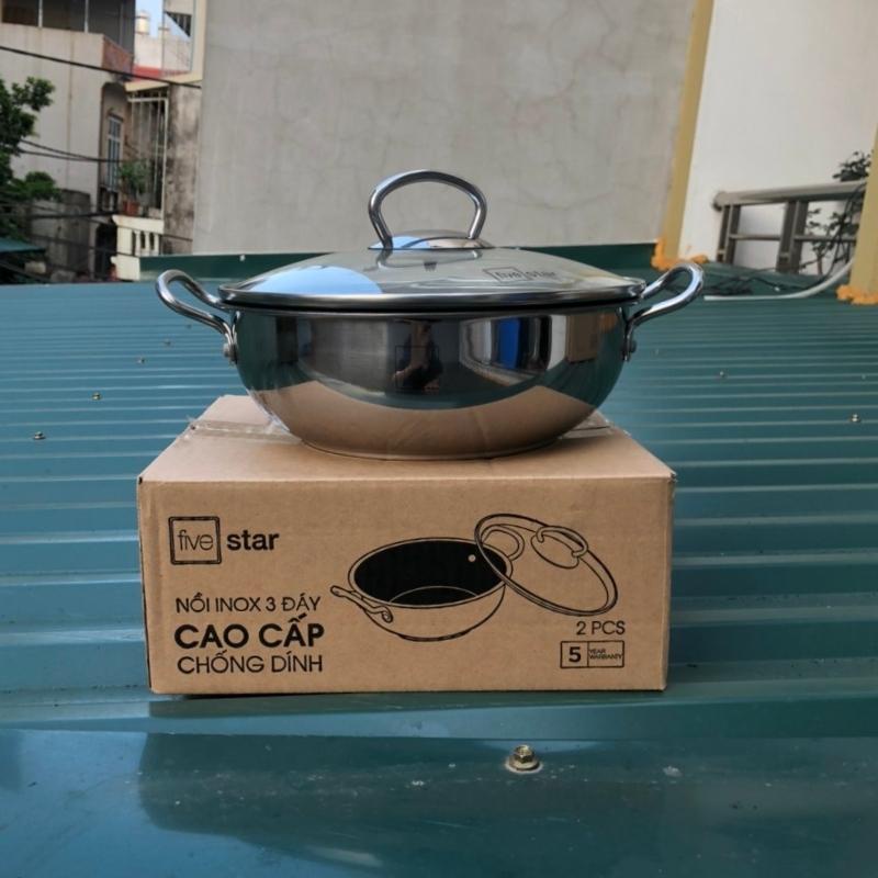 Nồi inox kho cá thịt chống dính bếp từ Fivestar size 18cm / 20cm / 22 cm