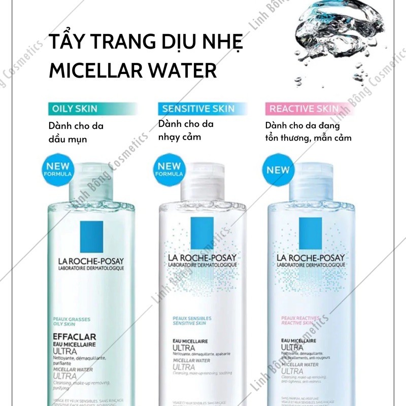 TẨY TRANG LA ROCHE - POSAY NỘI ĐỊA PHÁP CÁC SIZE