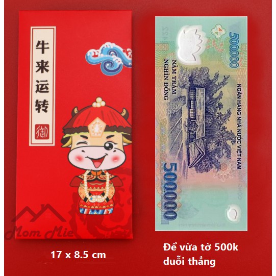 Lốc 6 bao lì xì Tết 2023 cách điệu Càng Long cung đình, độc đáo - LX005