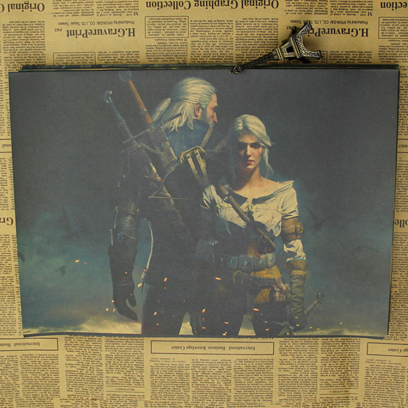 Poster Phim The Witcher 3 Wild Trang Trí Quán Cà Phê