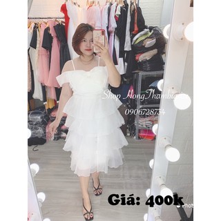BigSize Đầm công chúa rớt vai nơ