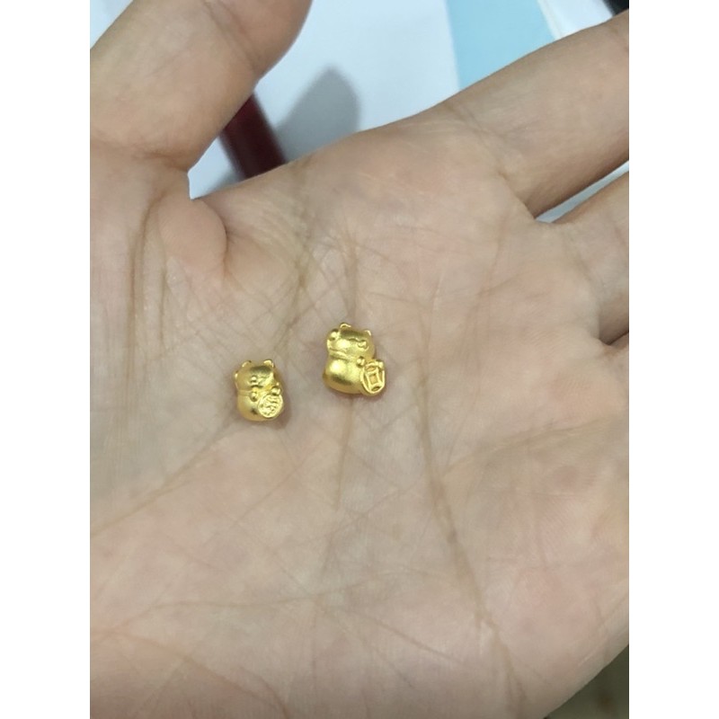 Charm mèo thần tài 24k,Mèo thần tài 24k mini-Minh Tâm Jewelry