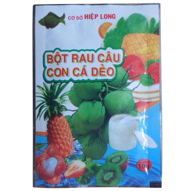 Rau câu cá dẻo gói 10g