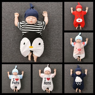 [Freeship, có video, ảnh thật] Body Cộc Tay Kèm Mũ Đáng Yêu Cho Bé Trai- Bé Gái từ 3-12 kg