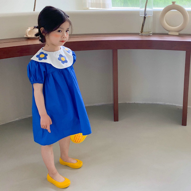 Đầm Công Chúa Tay Ngắn In Hoa Se7en Cho Bé Gái