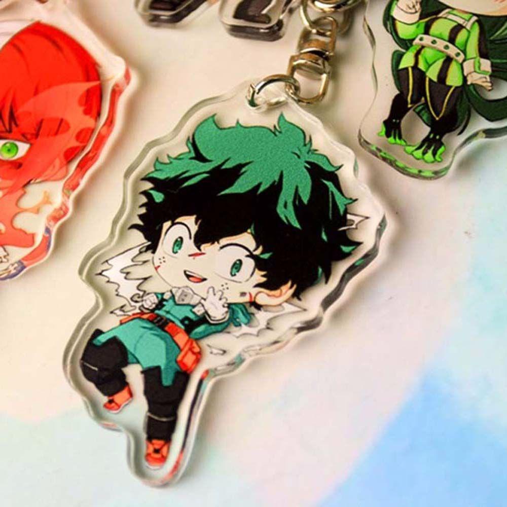 IVORY Móc Khóa Nhựa Acrylic Trong Suốt Hai Mặt Họa Tiết Hoạt Hình My Hero Academia Vui Nhộn