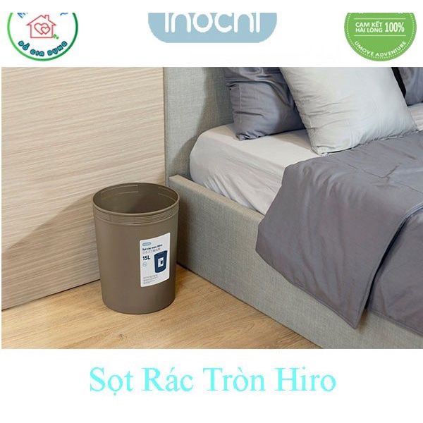 [FREESHIP] Sọt rác Hiro 15L cao cấp kháng khuẩn phù hợp để trong văn phòng, khách sạn... chính hãng Inochi