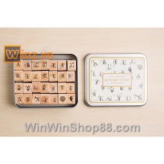 Bộ con dấu Alphabet (hộp thiếc) - Muasamhot1208