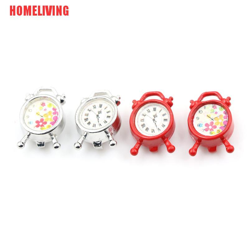 Đồng Hồ Báo Thức Mini Tỉ Lệ 1 / 12 Dùng Để Trang Trí Nhà Búp Bê