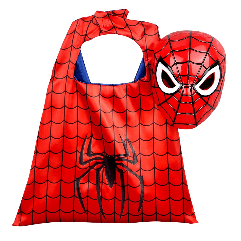 Đồ chơi hóa trang nhân vật phim Biệt đội siêu anh hùng đội áo choàng,mặt nạ,gang tay Spiderman cho bé