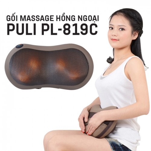 Gối massage ô tô hồng ngoại cao cấp Puli PL-819C