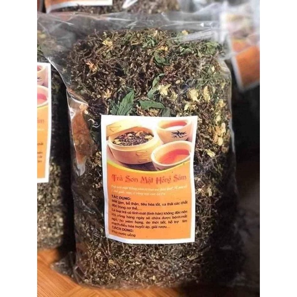 Trà sơn mật hồng sâm