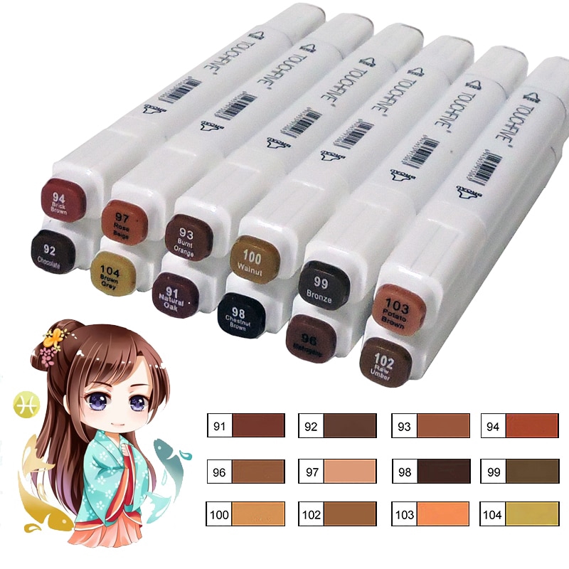 Bộ Bút Lông Vẽ Màu Nghệ Thuật 12/24/30 Màu