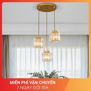 Đèn thả MINA pha lê trang trí nội thất - kèm bóng LED và đế ốp trần