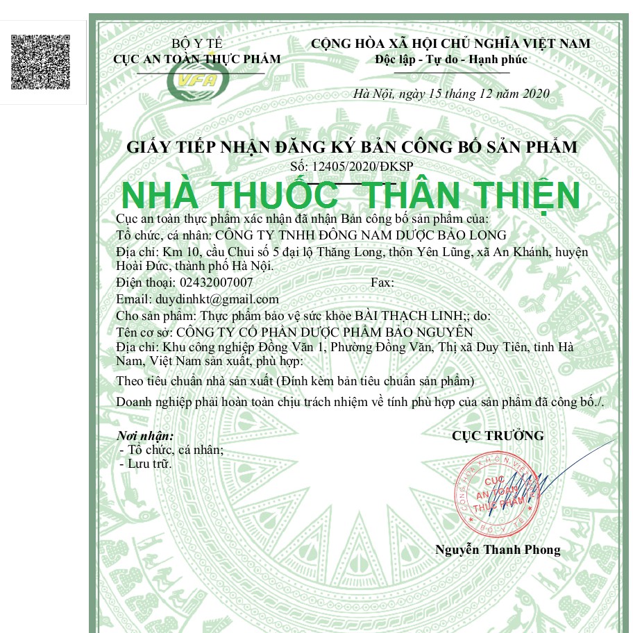 Bài Thạch Linh - Hỗ trợ ngăn ngừa sỏi thận, sỏi mật, sỏi tiết niệu (Hộp 60 viên)
