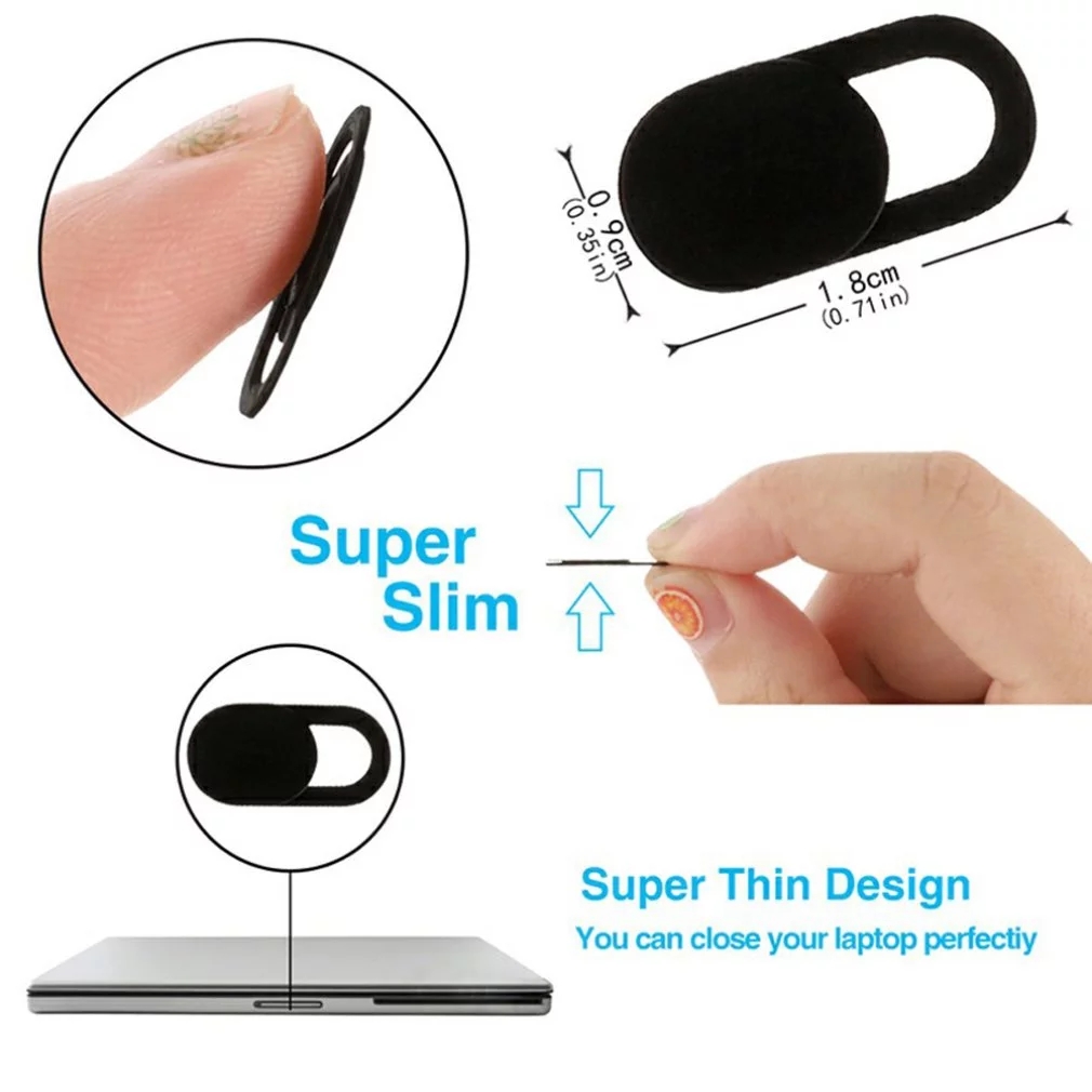 [Ready Stock] 2pcs/Set Universal Webcam Magnet Slider Metal Cover / Anti-Spy Phone Camera Cover Sliding Sticker / Laptop iPad PC Macbook Tablet Lens